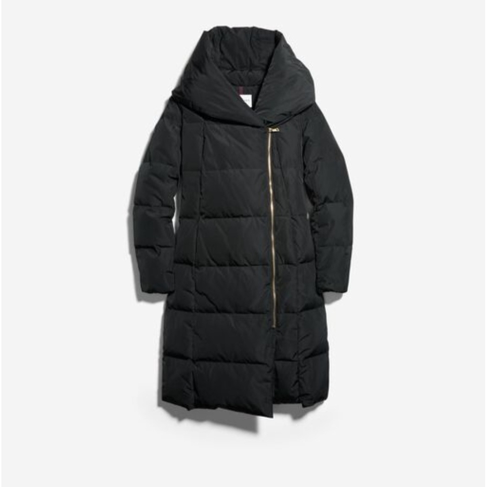 Cole Haan Women's Double-Breasted Robe - Black